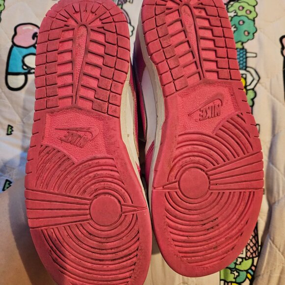 Girls used pink nike dunks SIZE 2 - Picture 4 of 5